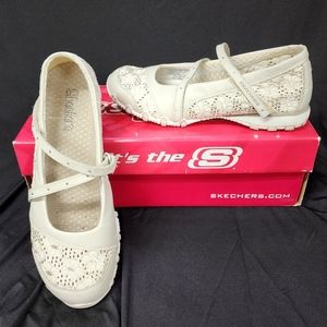 Skechers Active Bikers Moonbeam Mary Jane Style Flats Moonbeam Size 8